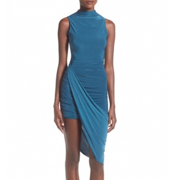 Missguided Dresses & Skirts - Missguided Asymmetrical Drape-Hem Bodycon Dress